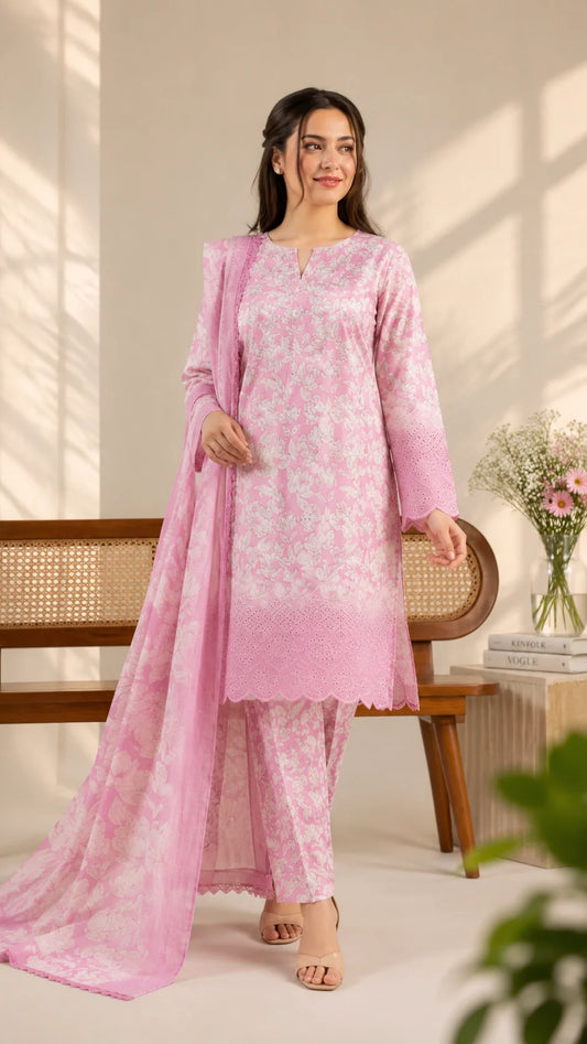 Unstitched Pastel Pink