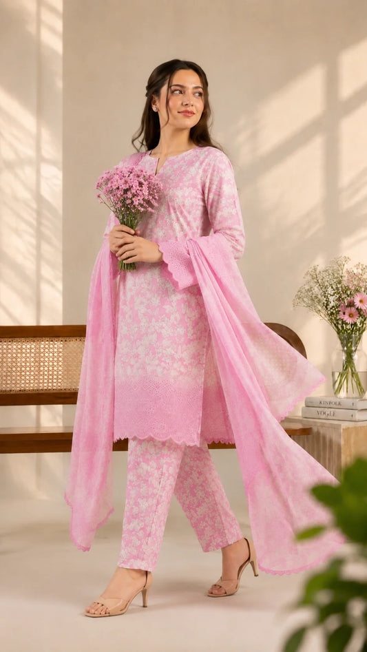 Unstitched Pastel Pink