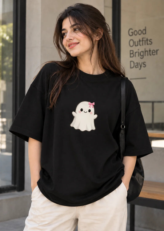 Cute Ghost | 200 GSM Premium Oversized T-Shirt