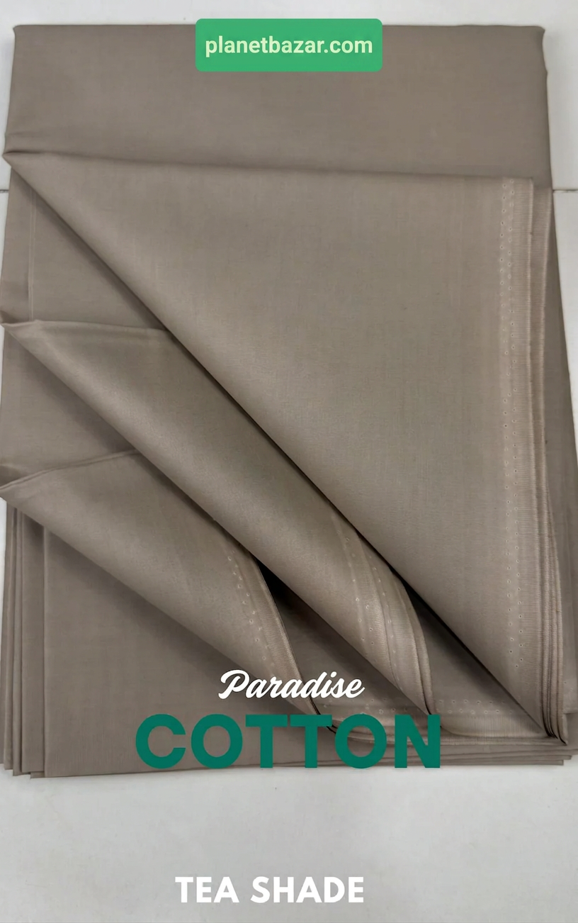 Tea Shade Paradise Cotton 100% Pure | Premium Cotton Fabric Online Pakistan