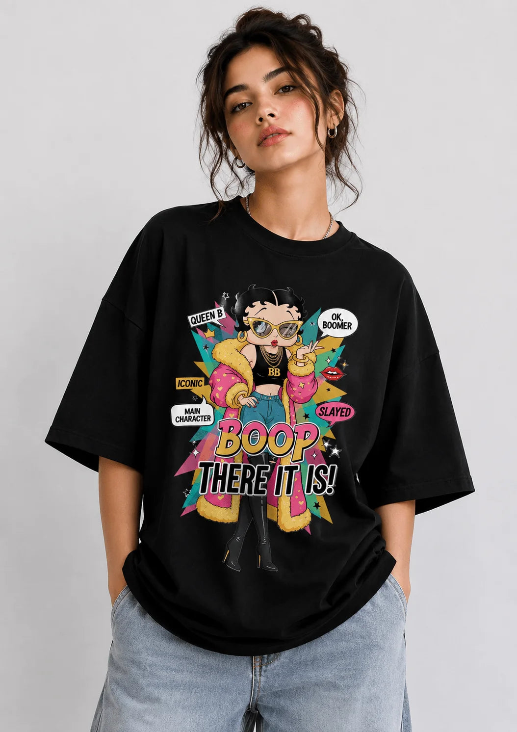 Boop There It Is | 200 GSM Premium Oversized T-Shirt