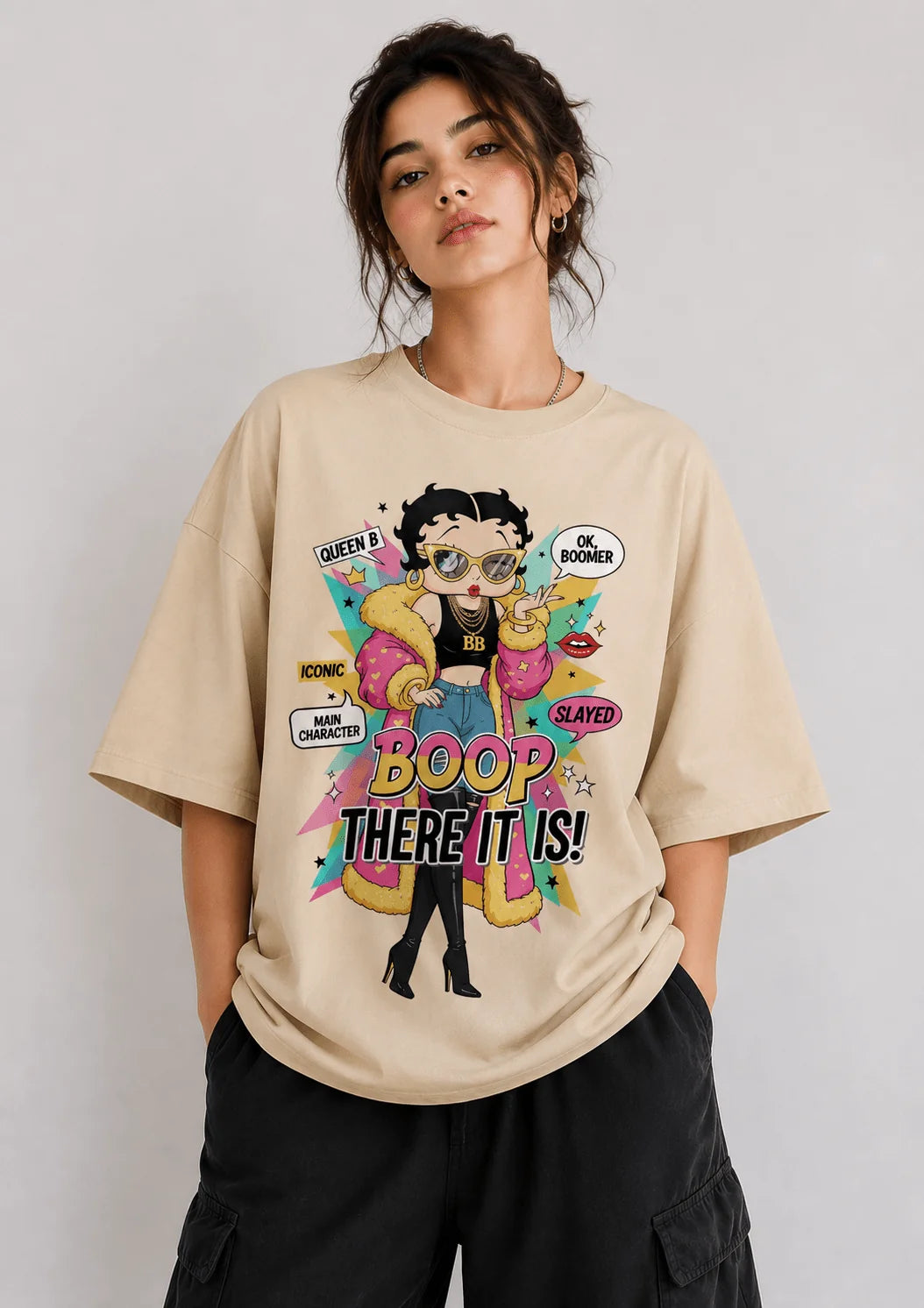Boop There It Is | 200 GSM Premium Oversized T-Shirt