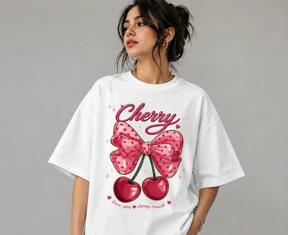 Cherry | 200 GSM Premium Oversized T-Shirt