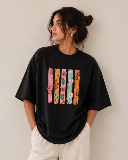 Cool Flowers | 190 GSM Premium Oversized T-Shirt