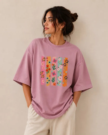 Cool Flowers | 190 GSM Premium Oversized T-Shirt