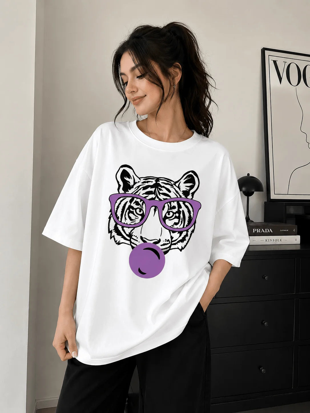 Pookie Tiger | 190 GSM Premium Oversized T-Shirt